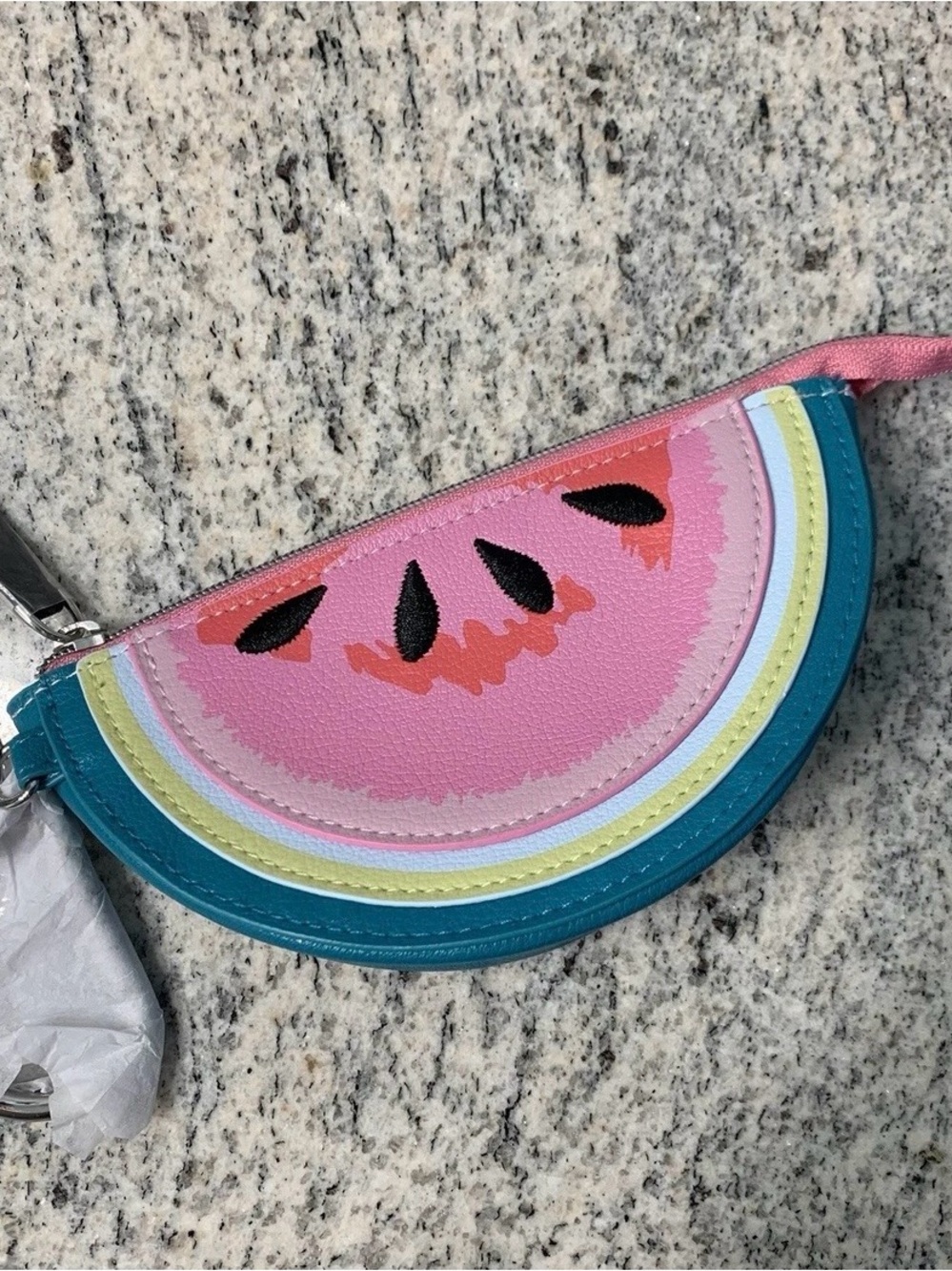 Vera Bradley Pink and Teal Watermelon Wristlet for Kids
